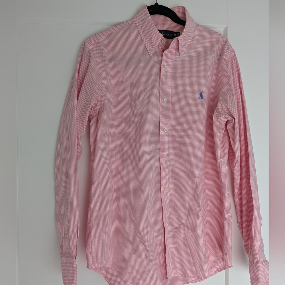 Ralph Lauren Pink Gingham Button-Down Shirt